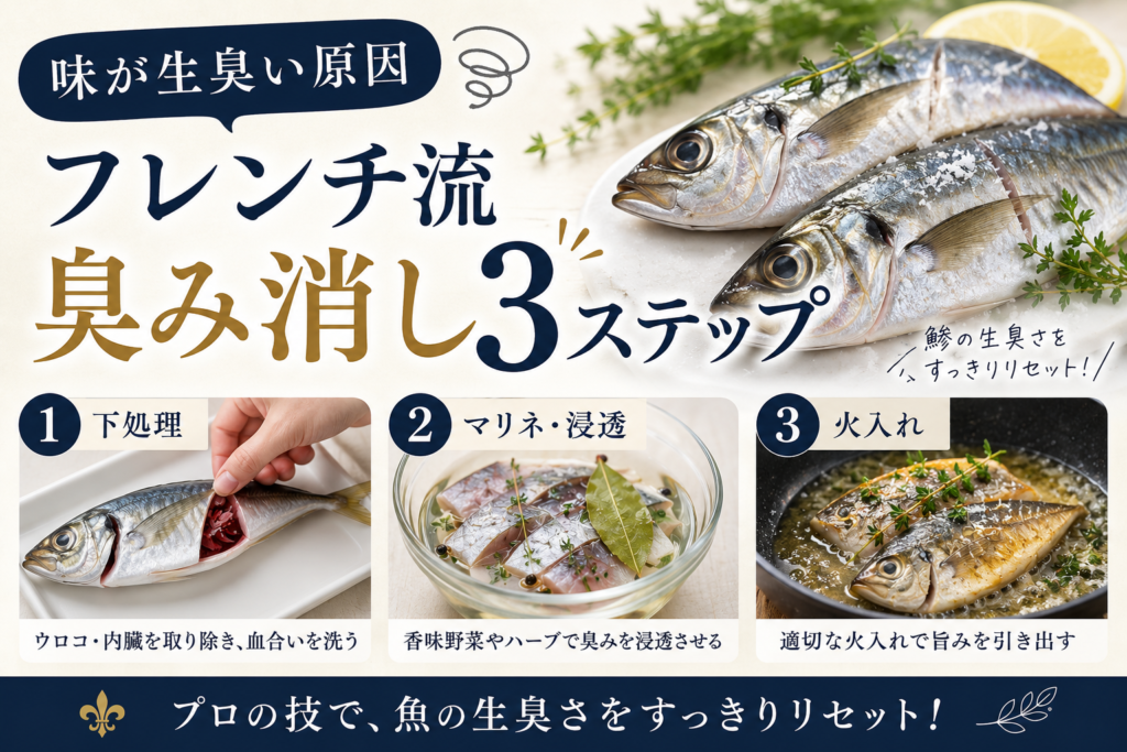 フレンチ流に下処理した旬のアジ（青魚の臭みを抑えるエスカベッシュ）